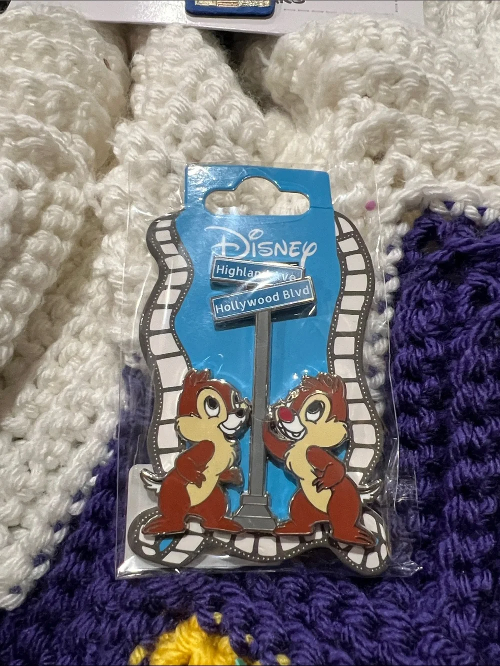 Disney Chip 'n' Dale Hollywood Blvd Enamel Pin - Brown, Cream, Blue